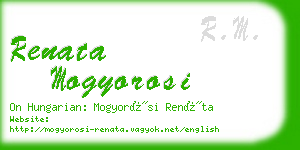 renata mogyorosi business card